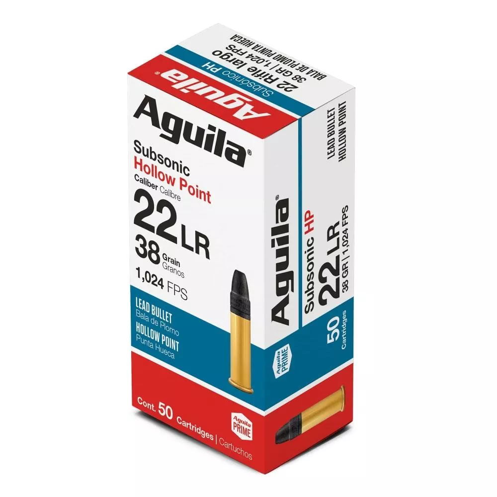Aguila Subsonic .22 LR HP - 50 Rounds