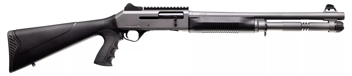 AKSA Arms S4 Semi-Auto Shotgun, 12 Gauge, 3" Chamber, 5+1 Capacity, 18.5" Chrome Plated Receiver, 7075-T6 Aluminum 810065120595