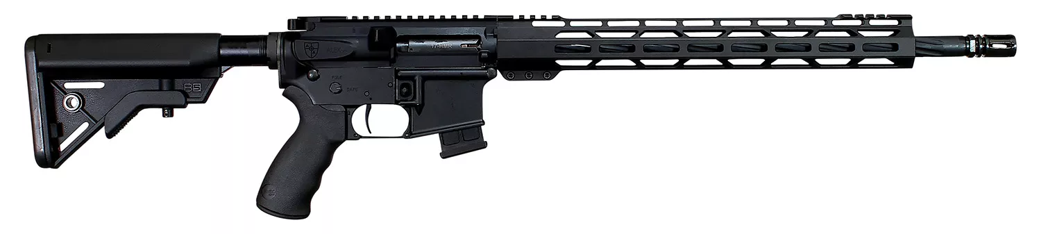 Alexander Arms RTA17BL Tactical 17 HMR 10+1 18" Black Fluted/Threaded Barrel, Picatinny Rail Black Aluminum Receiver, Black B5 Bravo Synthetic Stock
