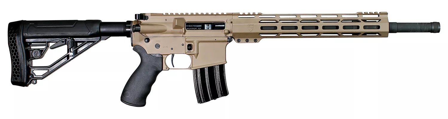 Alexander Arms Tactical 50 Beowulf 7+1 18" Black Fluted/Threaded Barrel, Flat Dark Earth Cerakote Picatinny Rail Aluminum Receiver, M-LOK Handguard, Black Synthetic B5 Bravo Stock, Black A2 Grip