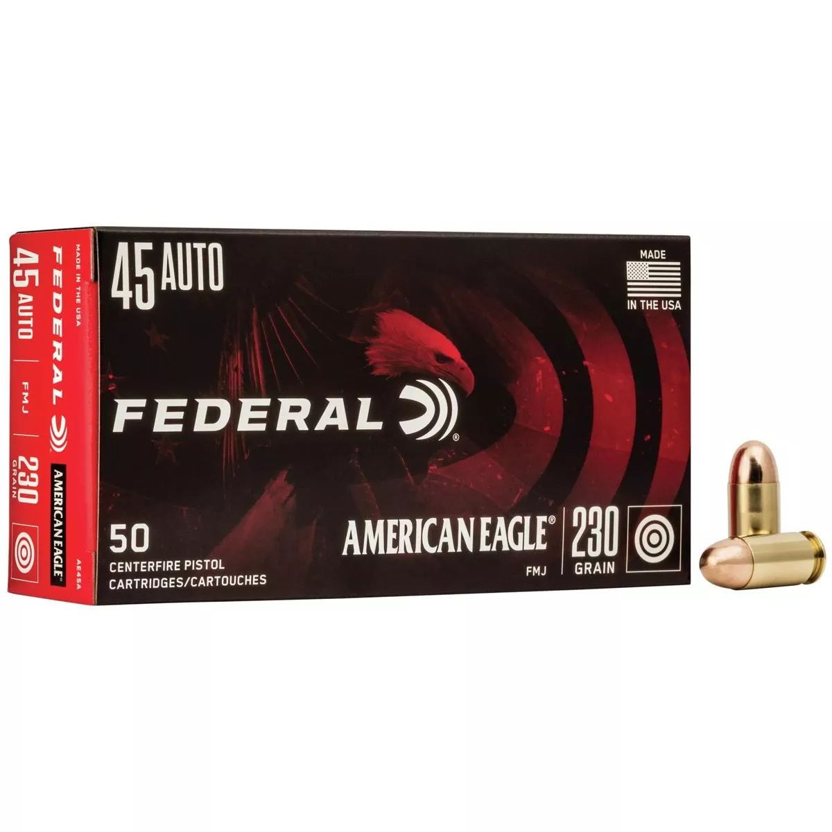 American Eagle .45 ACP Handgun Ammunition - 230 gr FMJ