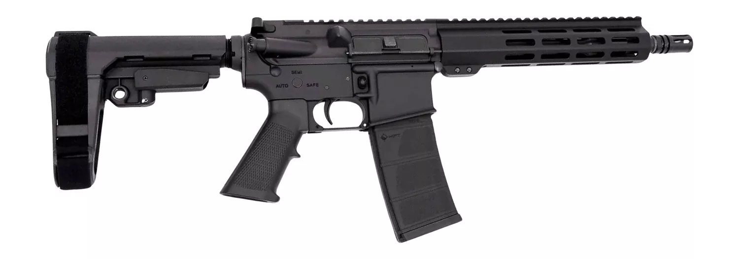 Andro Corp Industries 556103HB ACI-15 Halo 5.56 NATO 30+1 10.30" Black Nitride Threaded Barrel, Black Anodized Aluminum Receiver w/Picatinny Rail, M-LOK Handguard, Black Polymer SBA3 Pistol Brace, A2