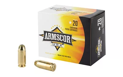 ARMSCOR 40S&W 180GR JHP Handgun Ammunition - 20 Rounds