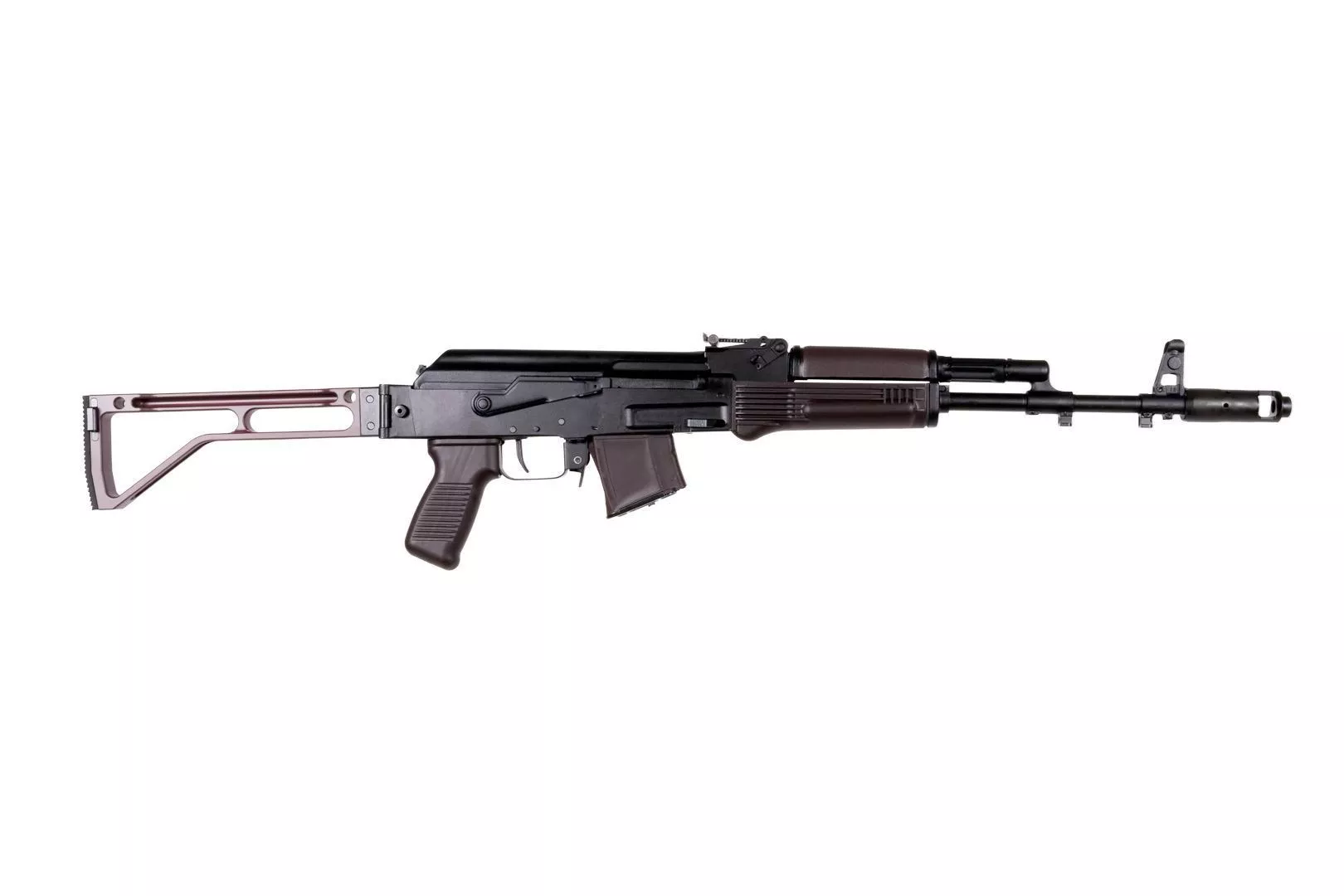 Arsenal SAM7SF 7.62x39mm Semi-Auto AK-47 Plum Rifle with Aluminum Side Folding Stock with Cheek Rest & QD Points