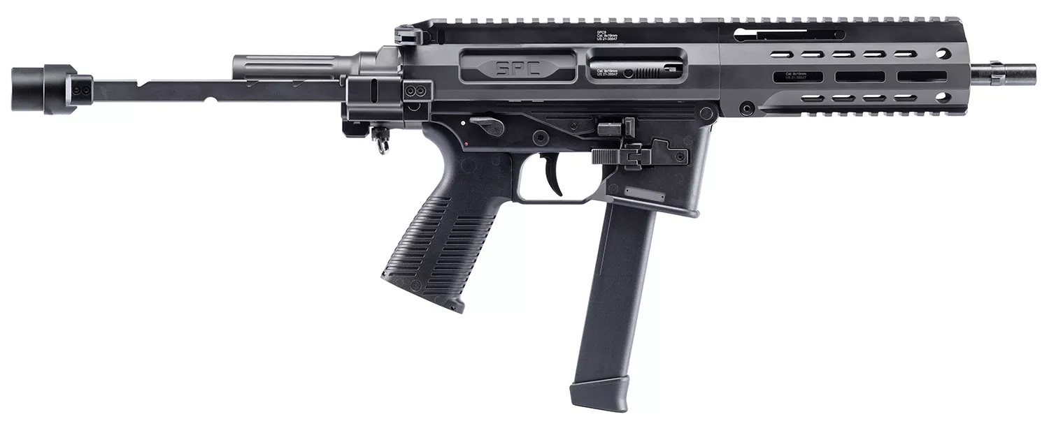 B&T Firearms 500003TBG SPC9 9mm Luger 33+1 9.10", Black, Tele Brace Adapter, Polymer Grip (Glock Mag Compatible)