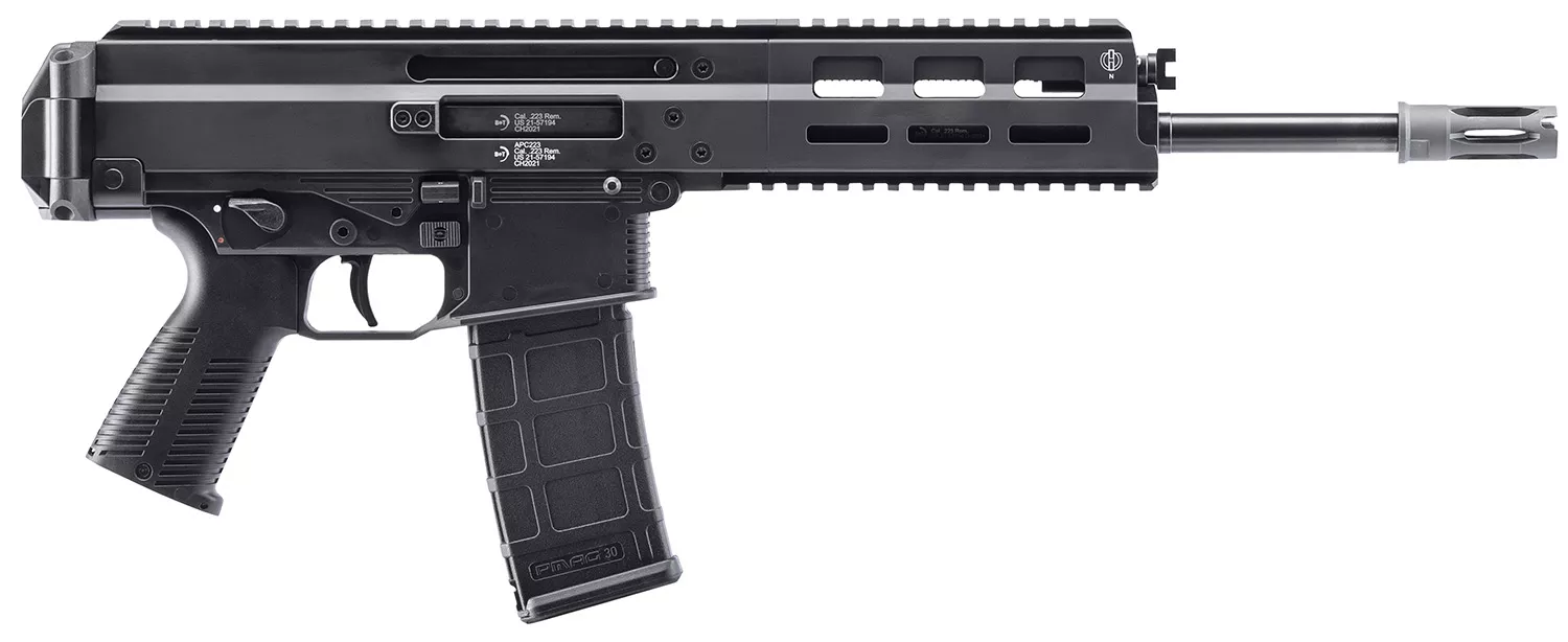 B&T Firearms APC Pro BT361658 5.56x45mm NATO Pistol - 30+1 Capacity, 12.13" Threaded Barrel, M-LOK Handguards, Black Receiver, Polymer Grips, Ambidextrous 840225709407