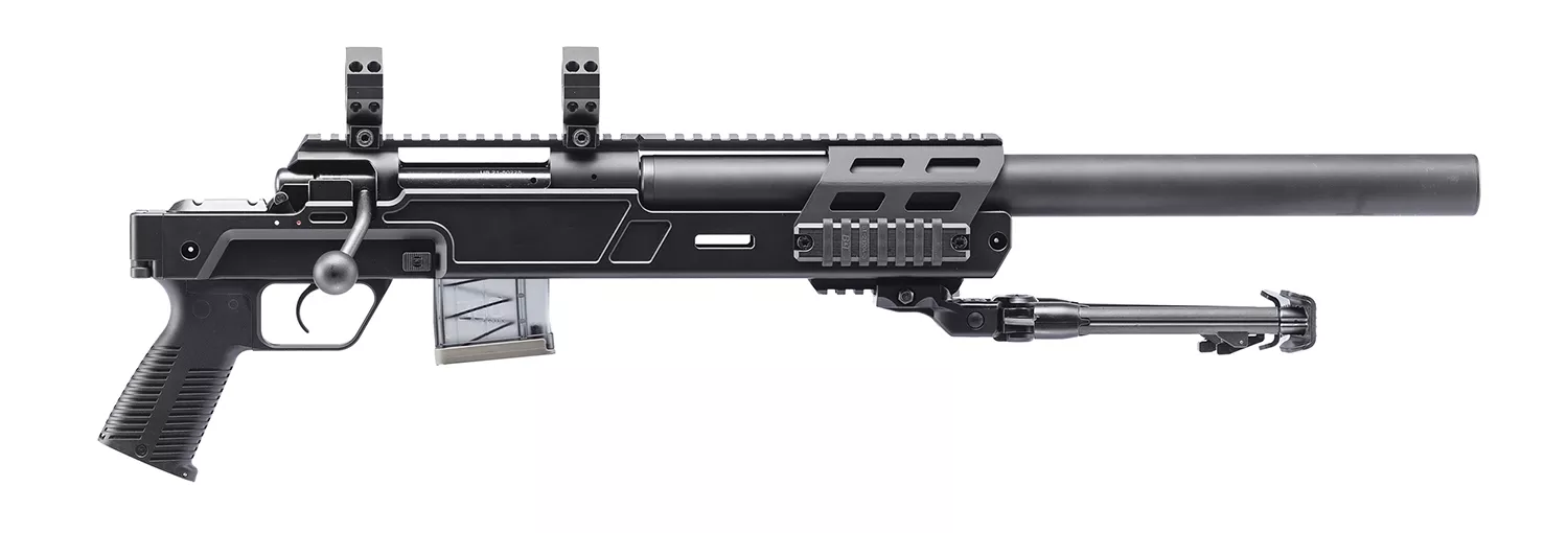 B&T SPR300 Pistol Kit - .300 Blackout, 10+1 Capacity, 9.8" Barrel, Black, Integrated Suppressor, Polymer Grip, Includes Scope Rings & Bipod 840225713640