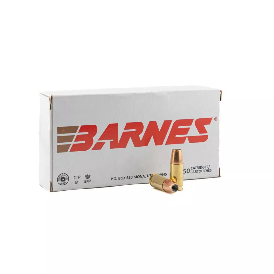 Barnes Defense 9mm Luger 115gr JHP Handgun Ammunition