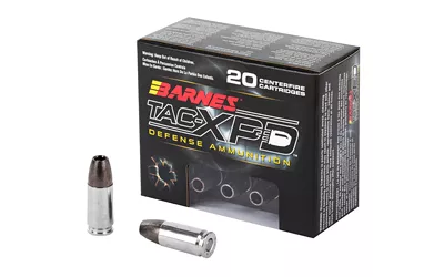 Barnes TAC-XPD 9mm 115gr Hollow Point Ammunition