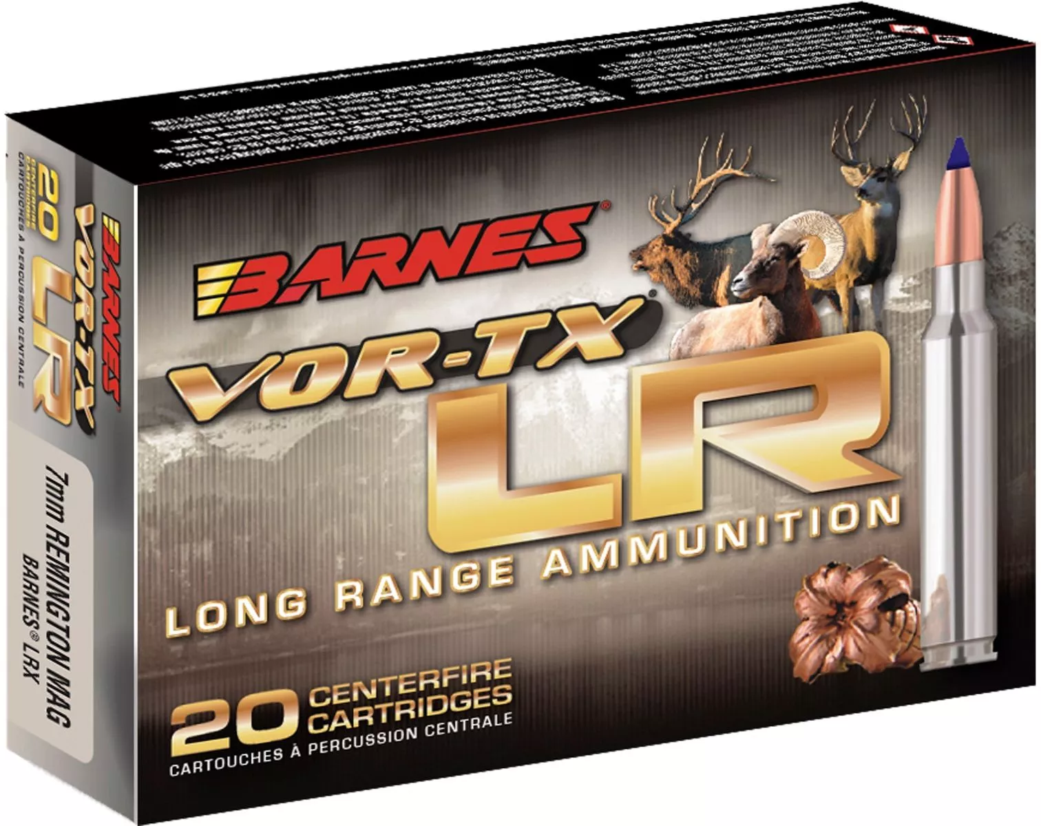 Barnes VOR-TX 7mm Remington Magnum 145GR LRX Ammunition