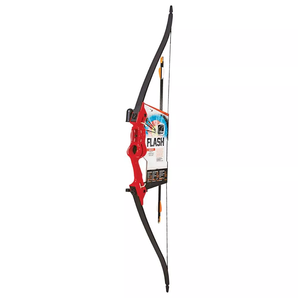 Bear Archery Traditional Youth Bow Flash - 18lb Ambidextrous Red