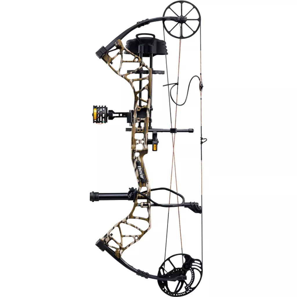 Bear Species XT RTH Bow Package - Mossy Oak Bottomland/Black