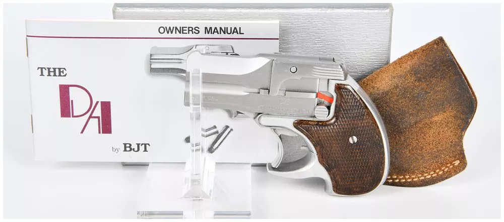 Bellmore Johnson Tool Co. (BTJ) DA Double-Barrel Derringer Pistol, .38 Special, with Box, Manual, and Holster