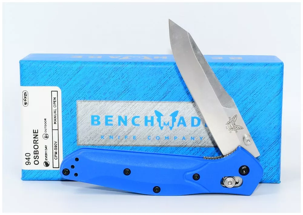 Benchmade 940 Osborne Folding Knife, Blue Class, CPM-S90V Steel