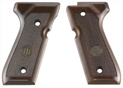 Beretta 92/96 Walnut Wood Pistol Grips with Medallion