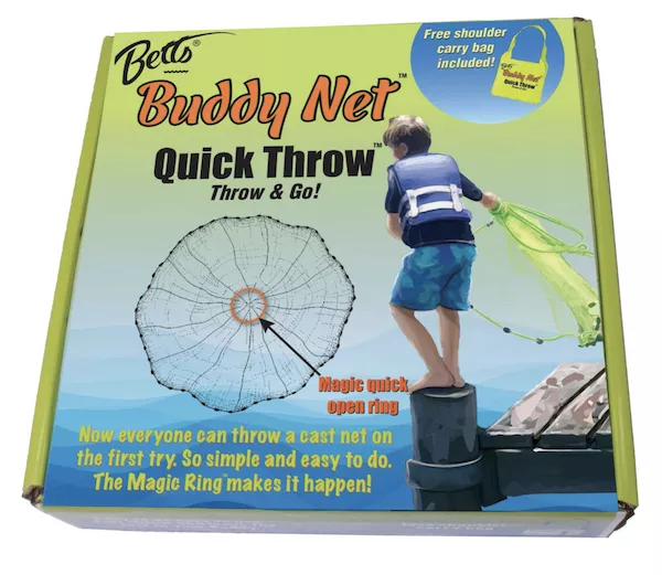 Betts Buddy Quick Throw 4' Fishing Net - Chartreuse