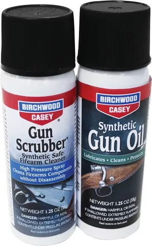 Birchwood Casey Gun Scrubber & Synthetic Gun Oil Combo Pack