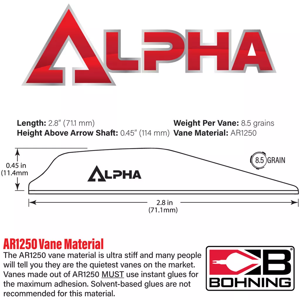 Bohning Alpha Vanes Hot Pink 100 Pack - Precision Archery