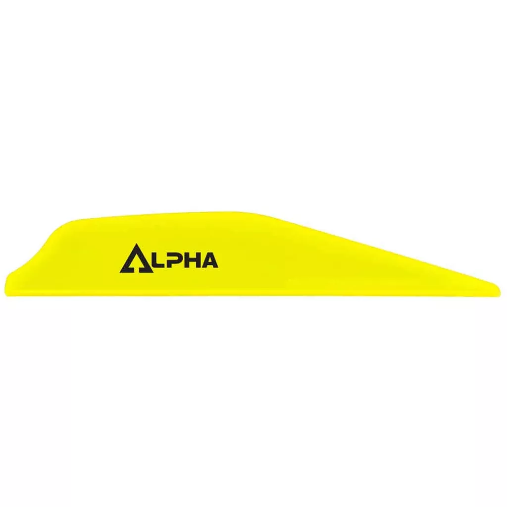 Bohning Alpha Vanes Neon Yellow - 100 Pack for Archery