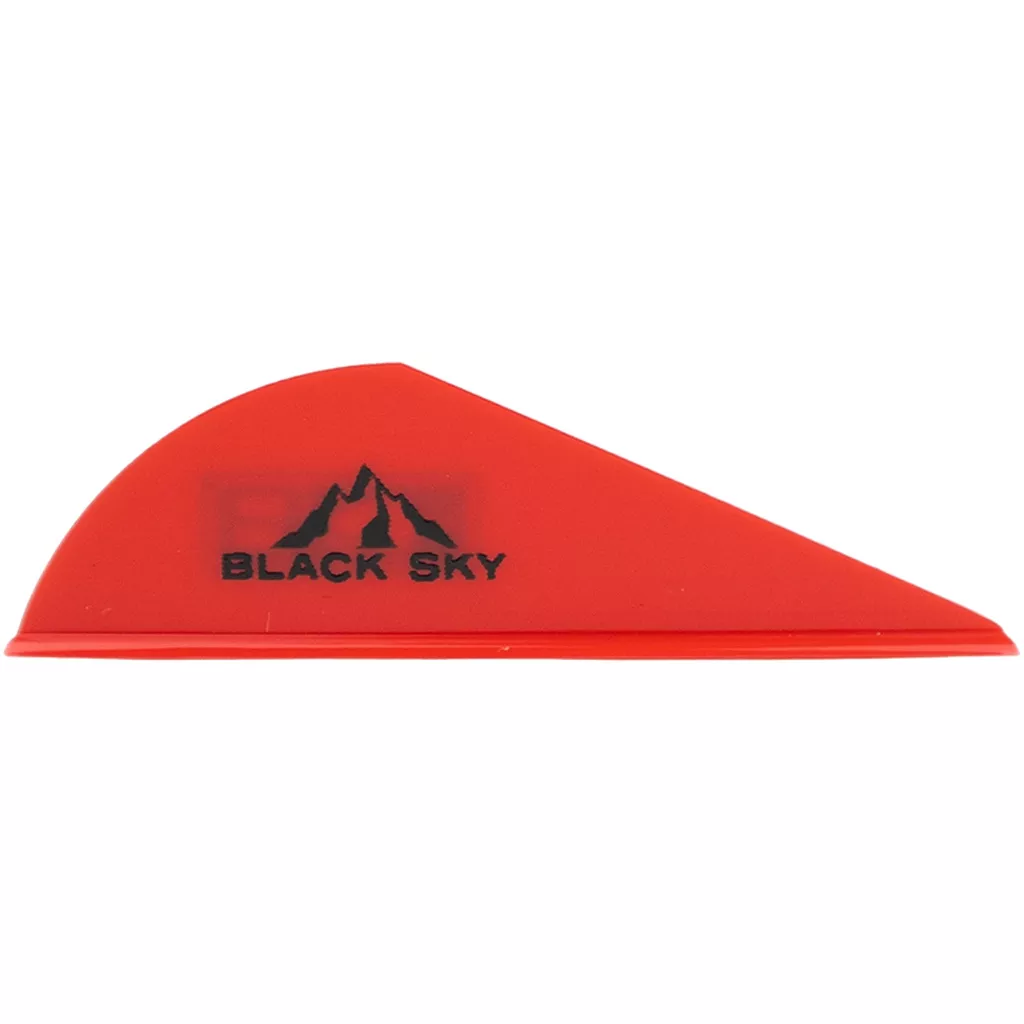 Bohning Black Sky Vane 2 in. Red - 36 Pack for Crossbows