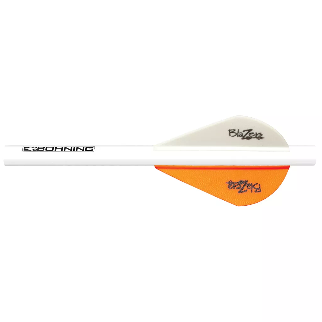 Bohning Blazer QuikFletch Neon Orange/White 6 Pack