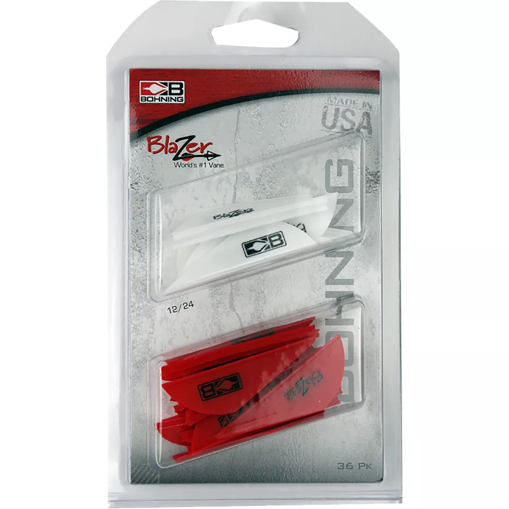 Bohning Blazer Vane Combo - White/Red (36 Pack)