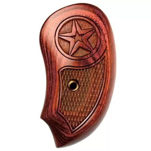 Bond Arms Extended Rosewood Grips with Star-On-Star Design