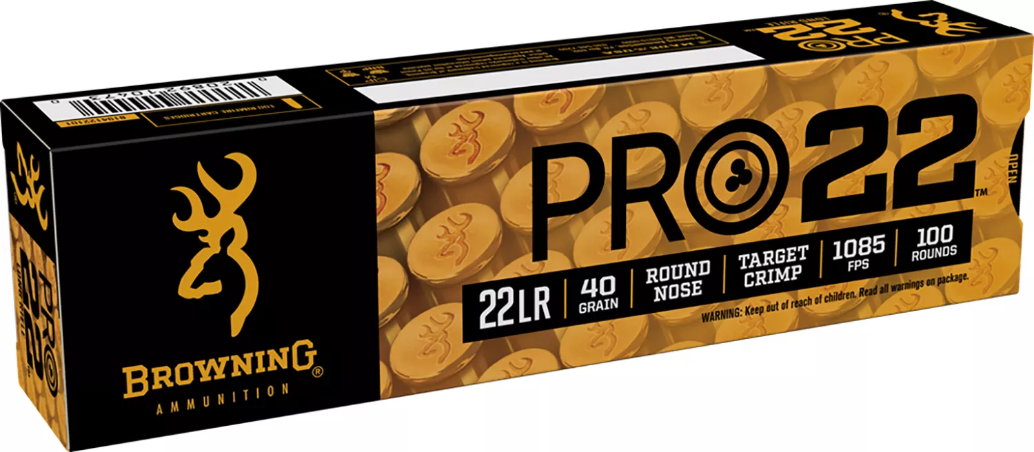 Browning .22 LR 40gr Lead Round Nose - 100 Rounds