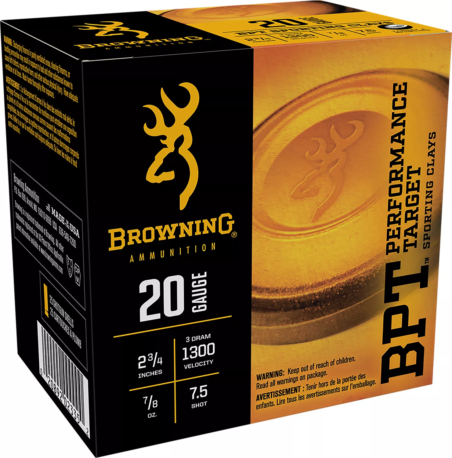 Browning BPT Performance Target 20Ga 2.75" 25ct 020892023352