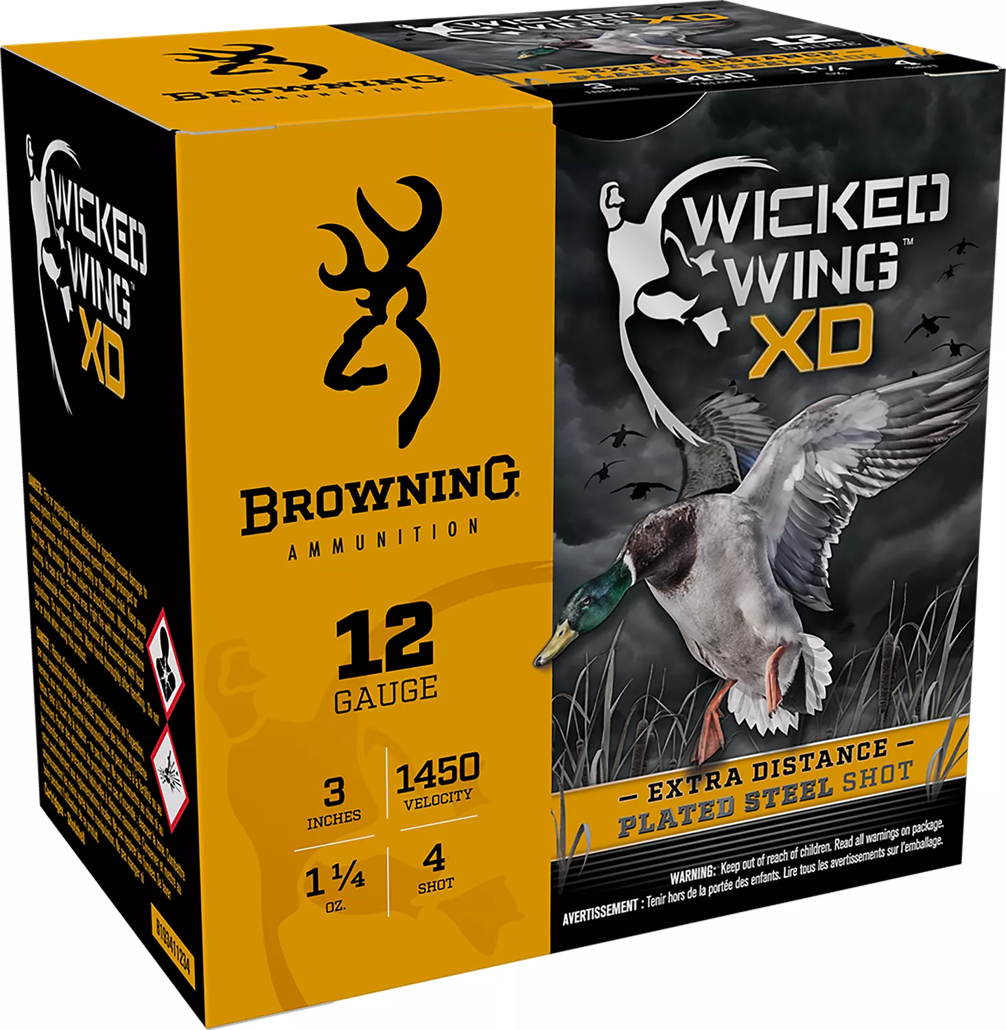 Browning Wicked Wing XD 12 Gauge 3" #4 Shot 1-1/4 oz - 25 Rounds