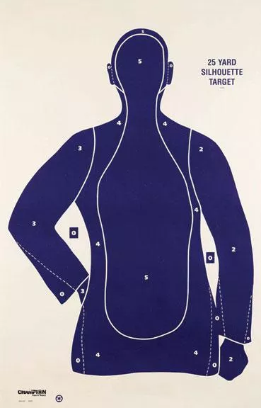 Champion B21-E Police Silhouette Targets - 100 Pack