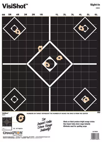 Champion VisiShot Sight-In Targets - 10 Pack (13