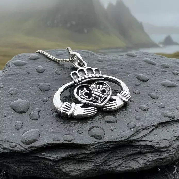 Claddagh Thistle Pendant