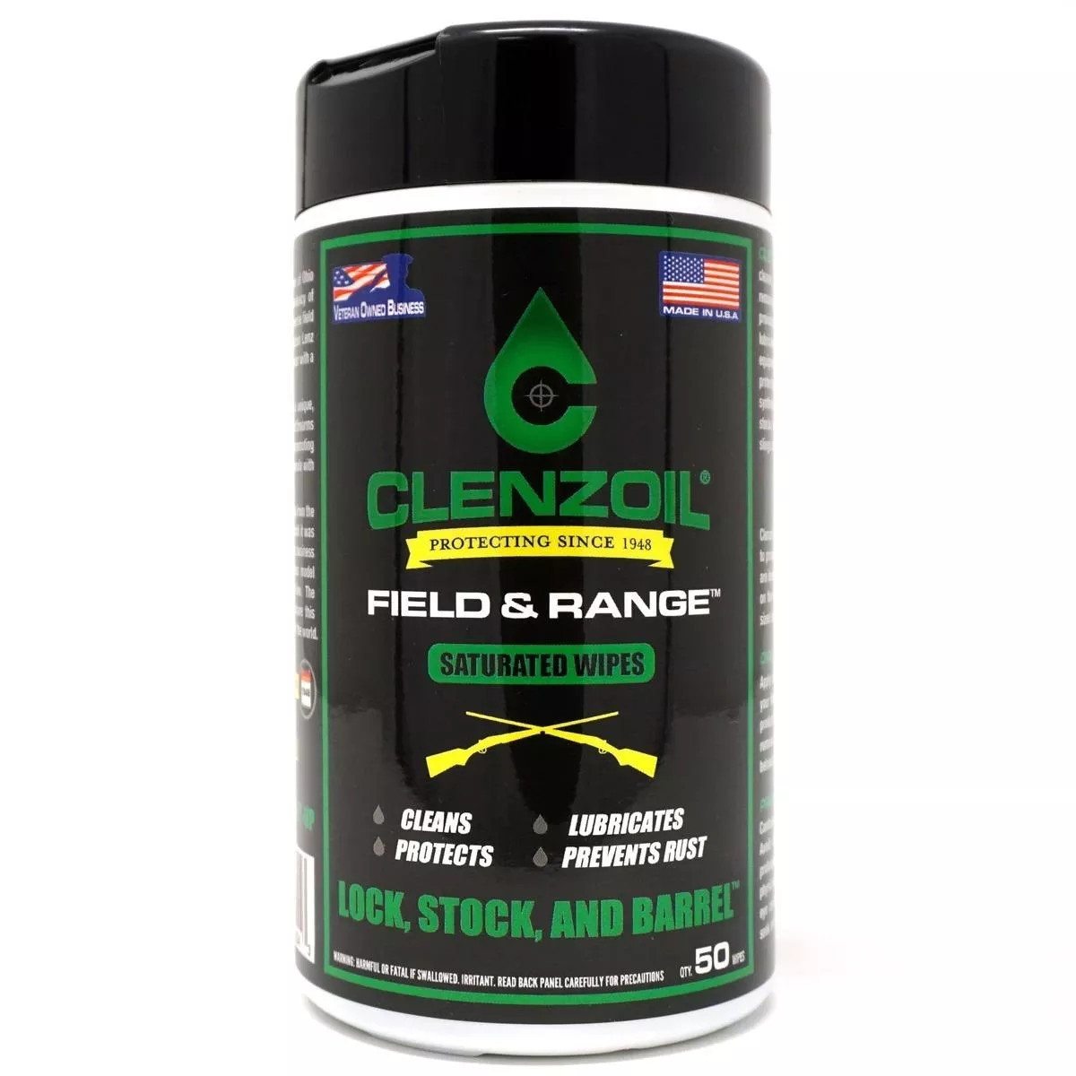 Clenzoil Field & Range Saturated Wipes - 50 Count