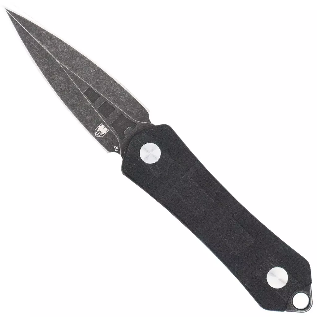 CobraTec Guardian Neck Knife - Tanto Blade Black EDC