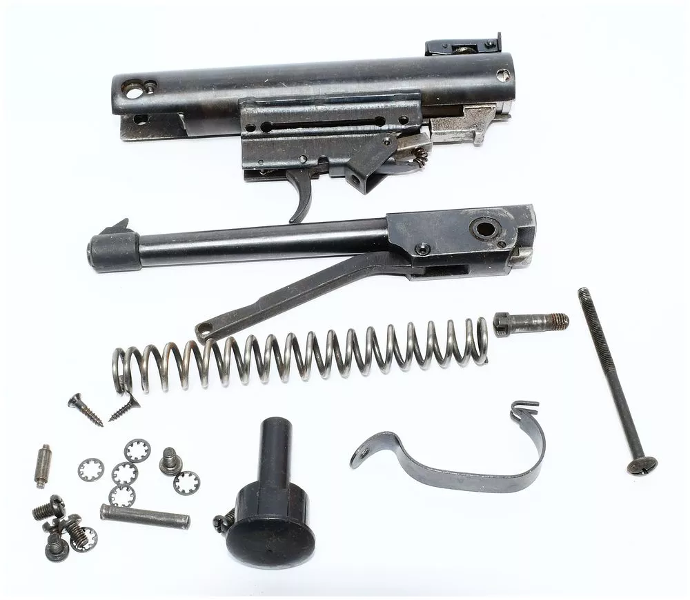 A Collection of Disassembled Airgun Components