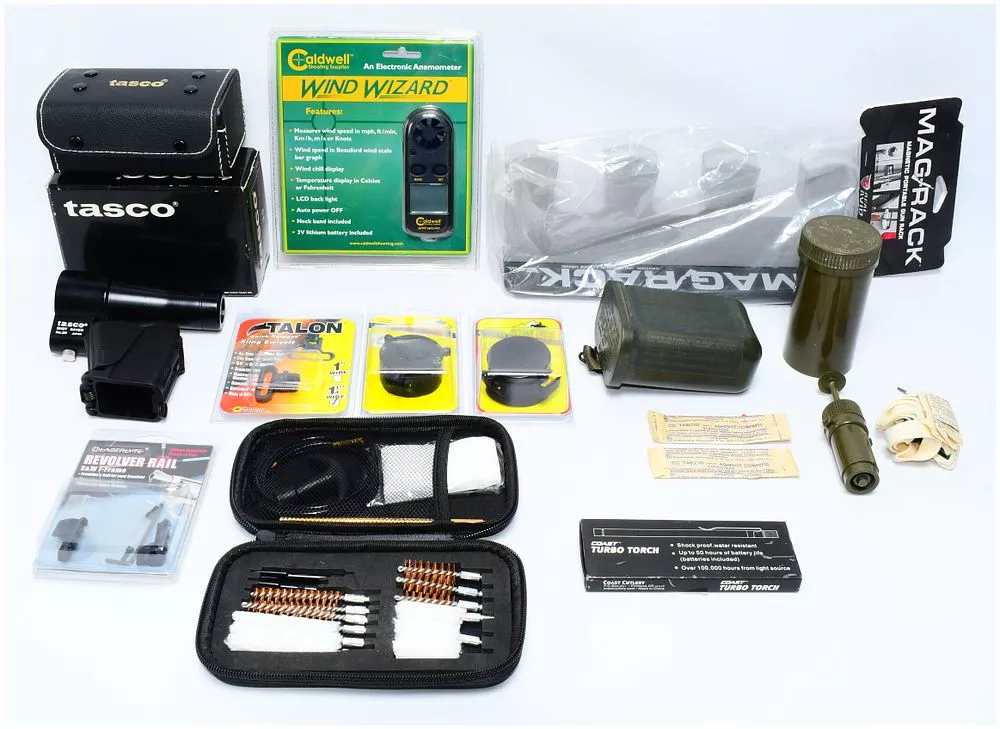 A Collection of Modern Outdoor, Shooting, and Military-Style Accessories