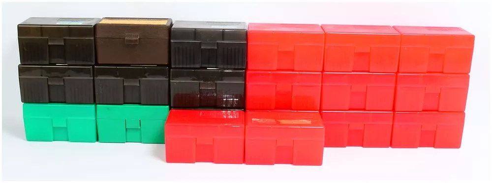 A Collection of Reloading Plastic Storage Cases