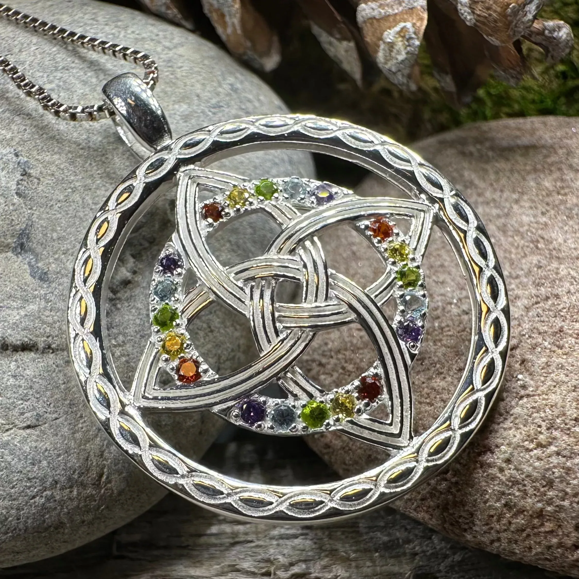 Colors of Ireland Celtic Knot Necklace