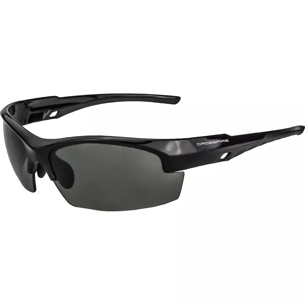 Crossfire Fire Streak Premium Shooting Glasses - Black/Smoke