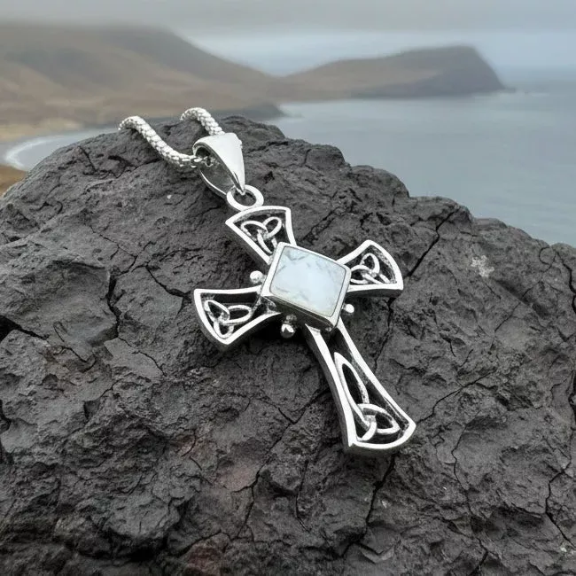 Divinity Celtic Cross Necklace in Sterling Silver