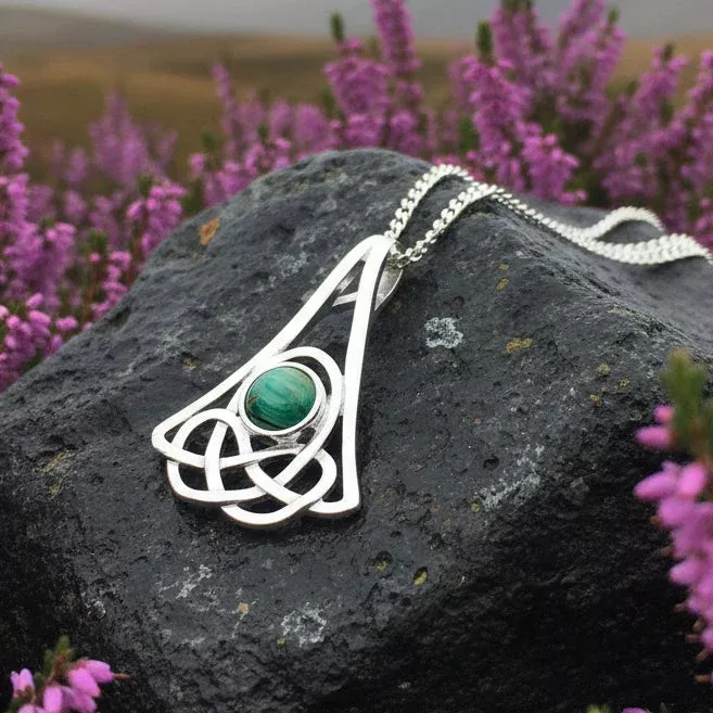 Elegant Heathergems Celtic Knot Necklace - Handmade in Scotland