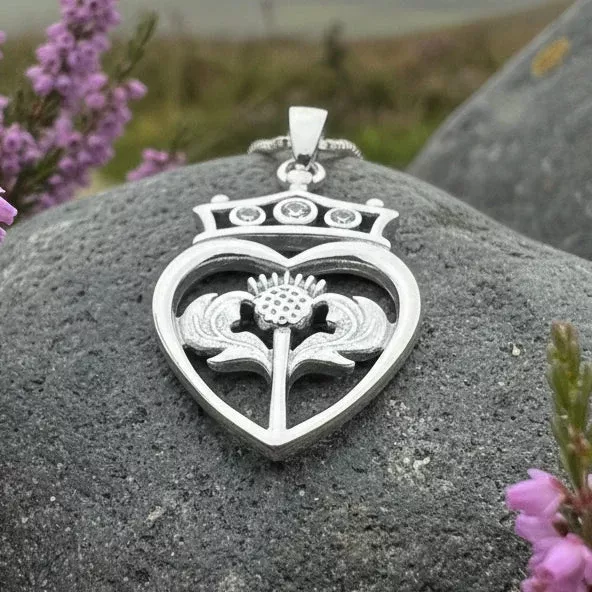 Fayette Scottish Luckenbooth Necklace in Sterling Silver