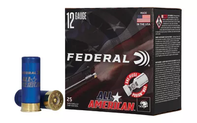 Federal All-American 12GA Shotgun Shells - #8, 1oz, 25 Pack