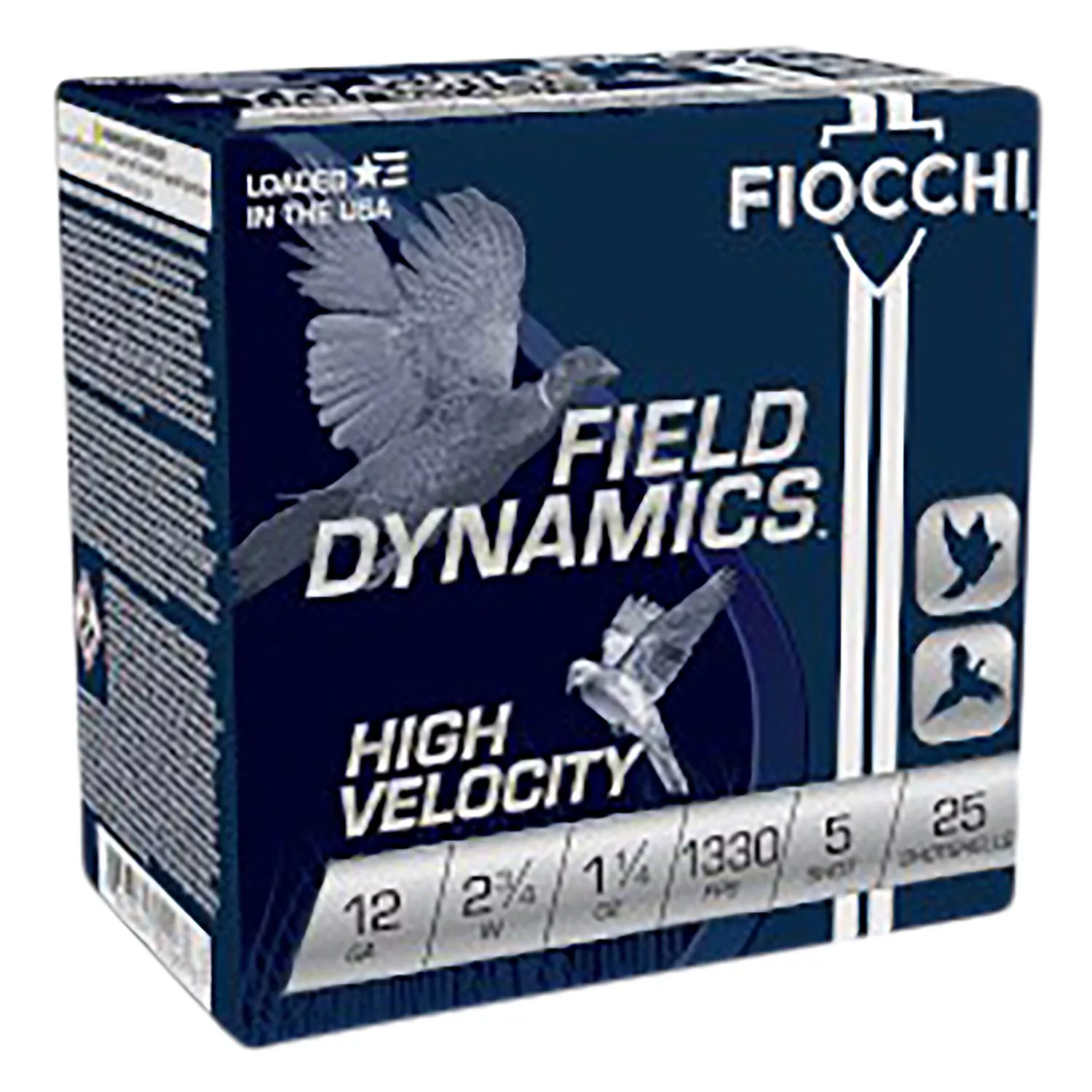 Fiocchi Field Dynamics 12 Gauge 2-3/4" #5 Shot 1-1/4 oz - 25 Rounds (10 Boxes per Case)