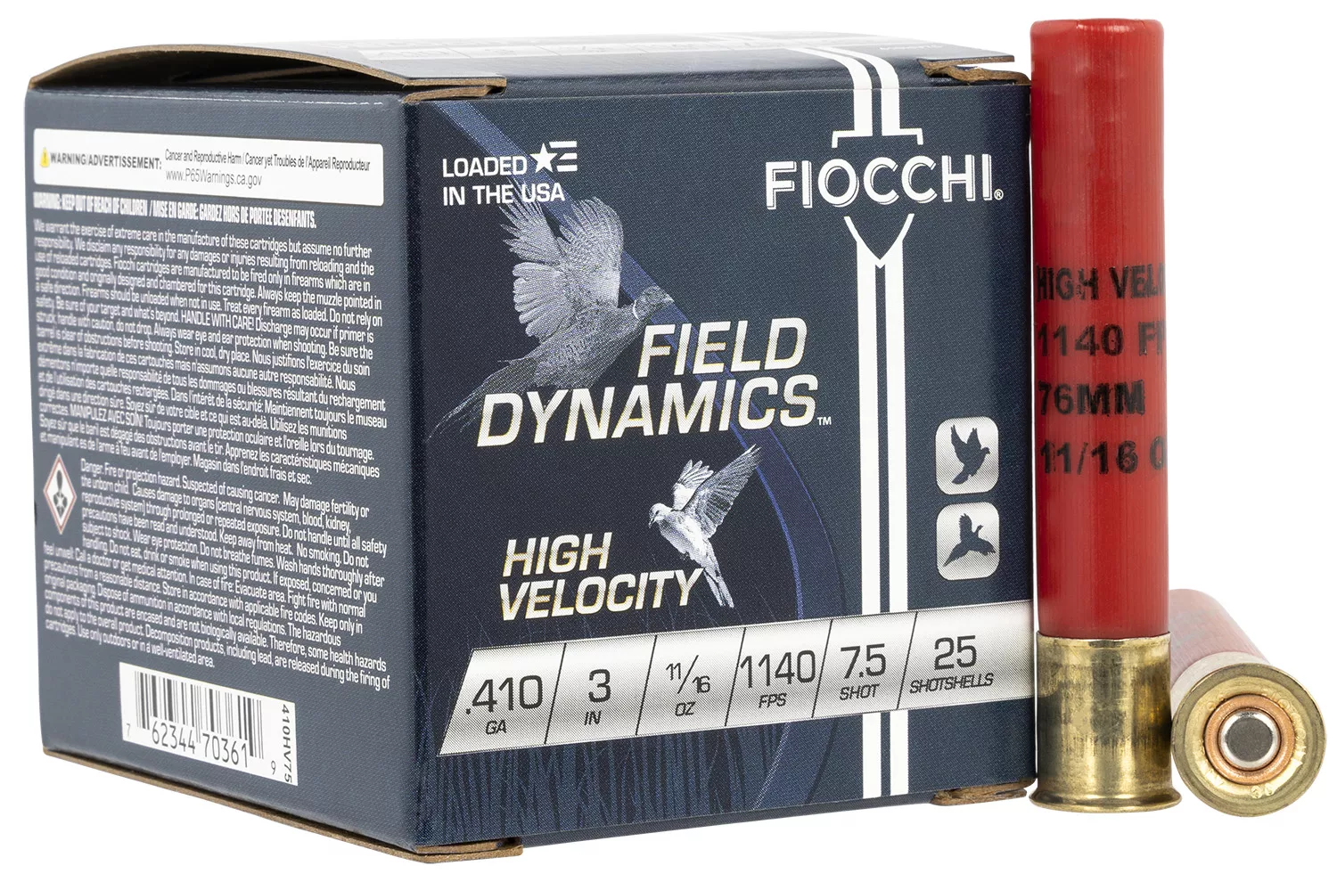 Fiocchi High Velocity 10 Gauge 3" #7.5 Shot 11/16 oz - 25 Rounds