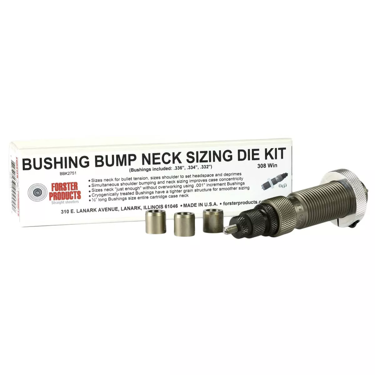 Forster Bushing Bump Kit for 6.5x47 LAPUA
