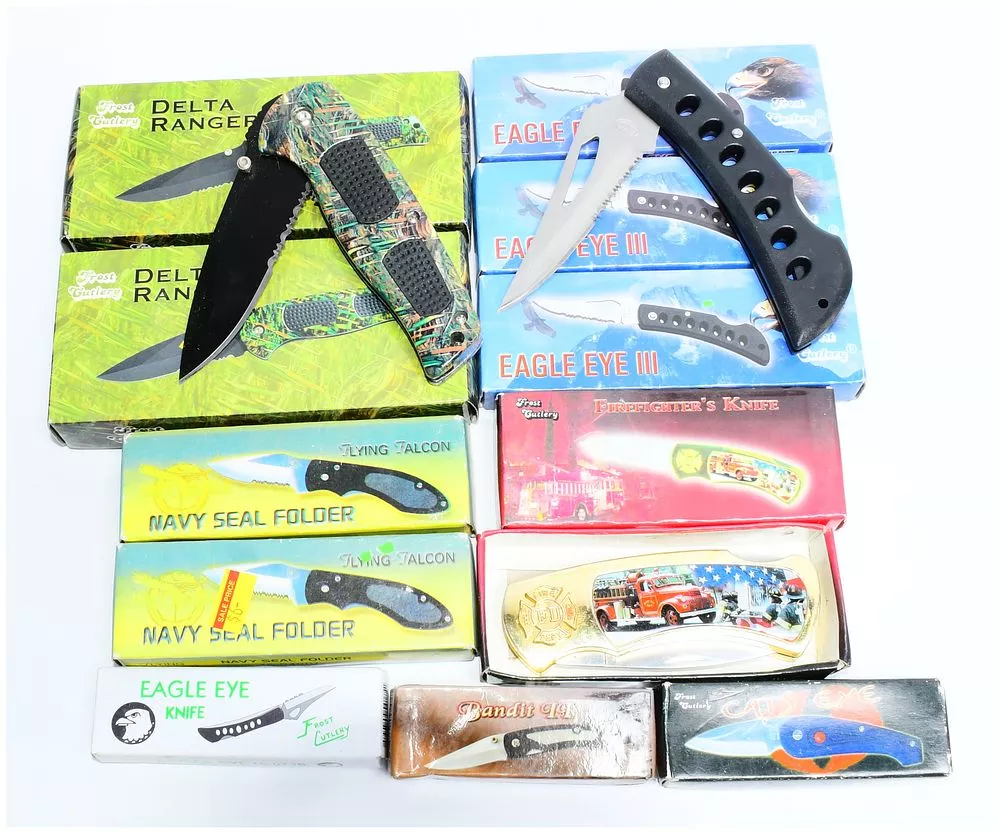 A Group of 12 Frost Cutlery Folding Knives