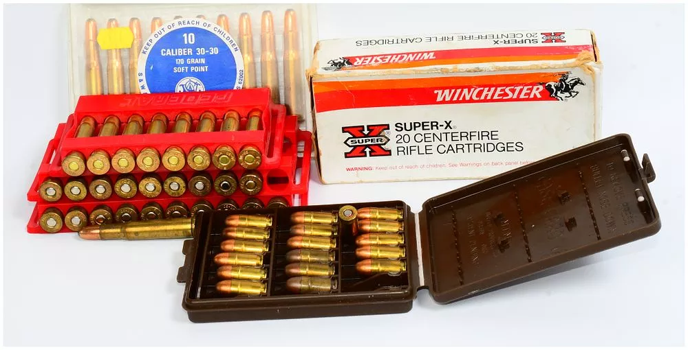 A Group of 69 Rounds of Mixed Ammunition, including Federal and Winchester .30-30, and .38 Special Cartridges