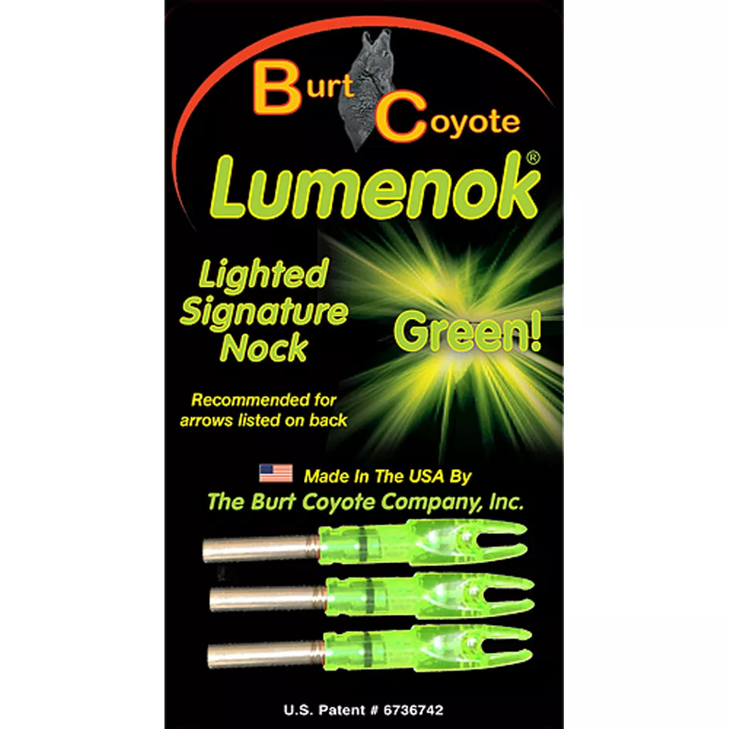 GWS Lighted Nocks Green S - 3 Pack for Archery